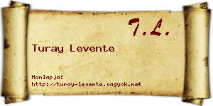 Turay Levente névjegykártya